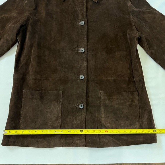 Eddie Bauer Jacket Suede and Leather Dark Brown - Picture 9 of 10